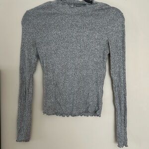 Perfect for fall knit crop top with ruffles